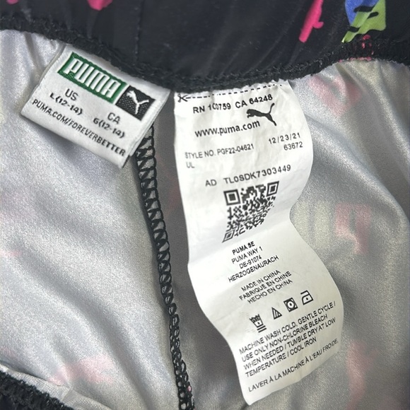 Puma Youth Girls Size Large 12/14 Black Full Zip Pants  Track Outfit Set School - Picture 9 of 13